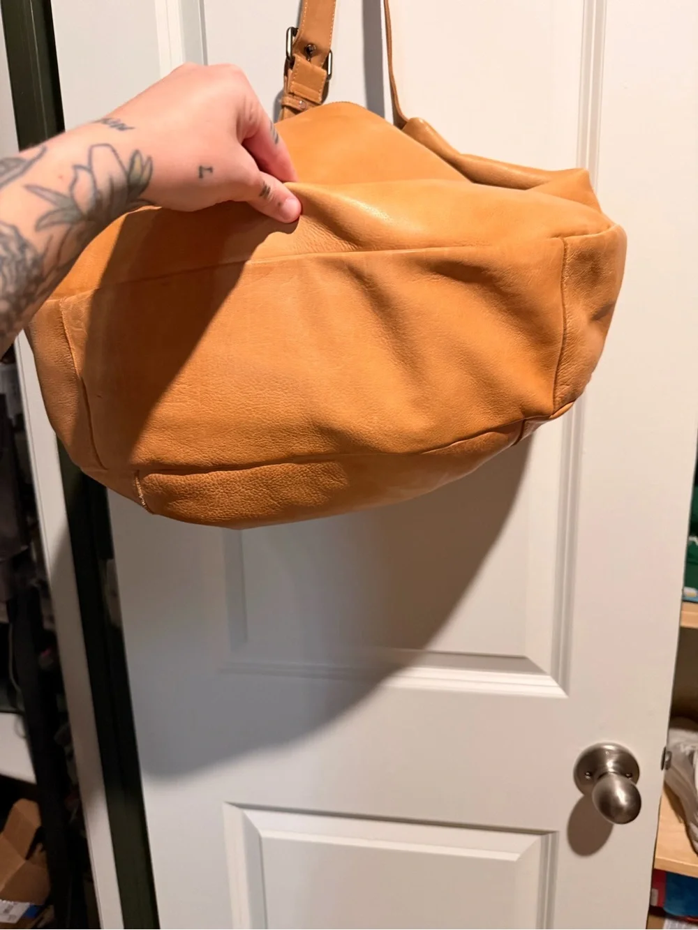 latico Cabo CamelLeather Crossbody Hobo Bag